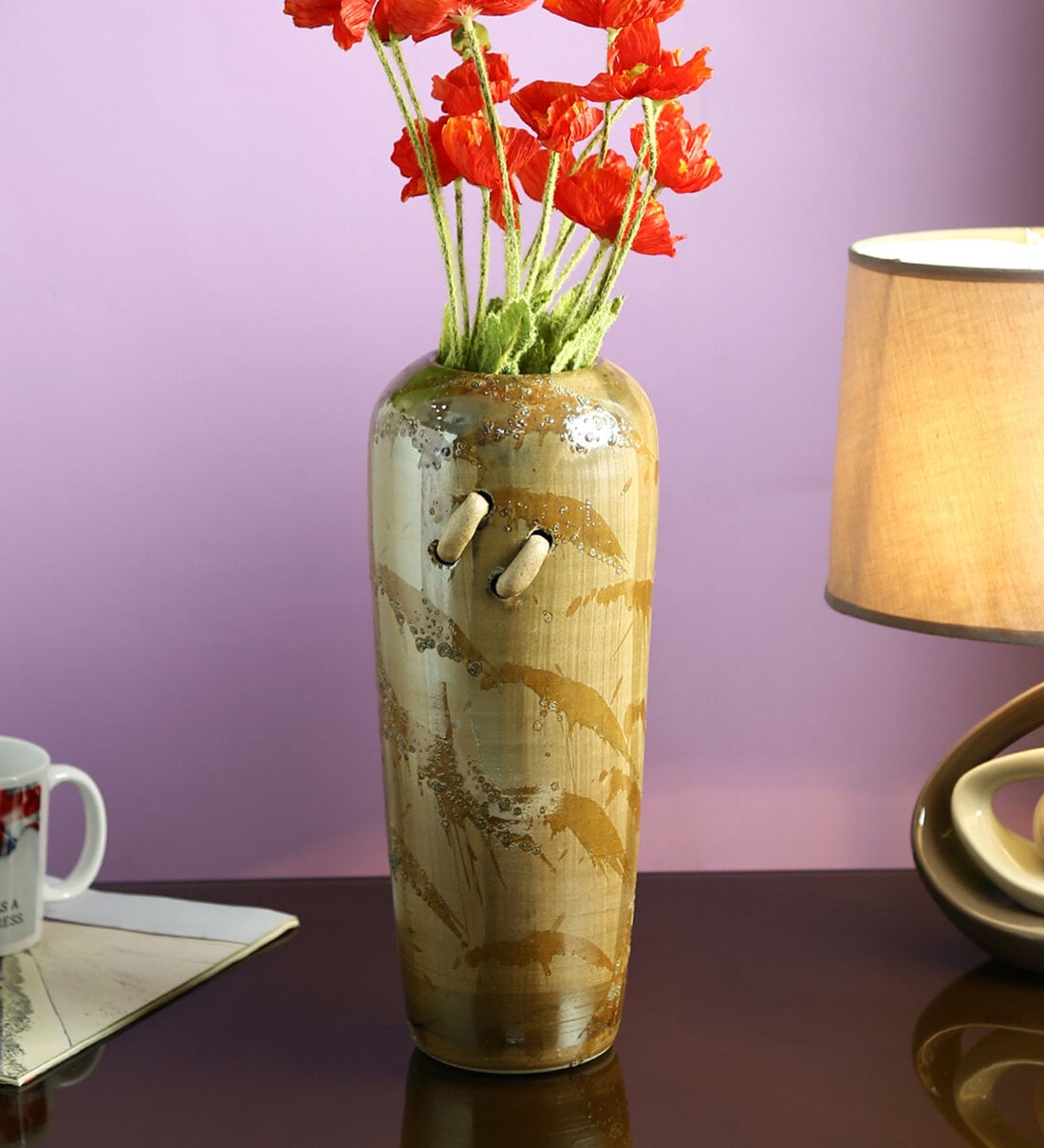 Buy Brown Ceramic Flower Vase at 68 OFF by Tayhaa Pepperfry