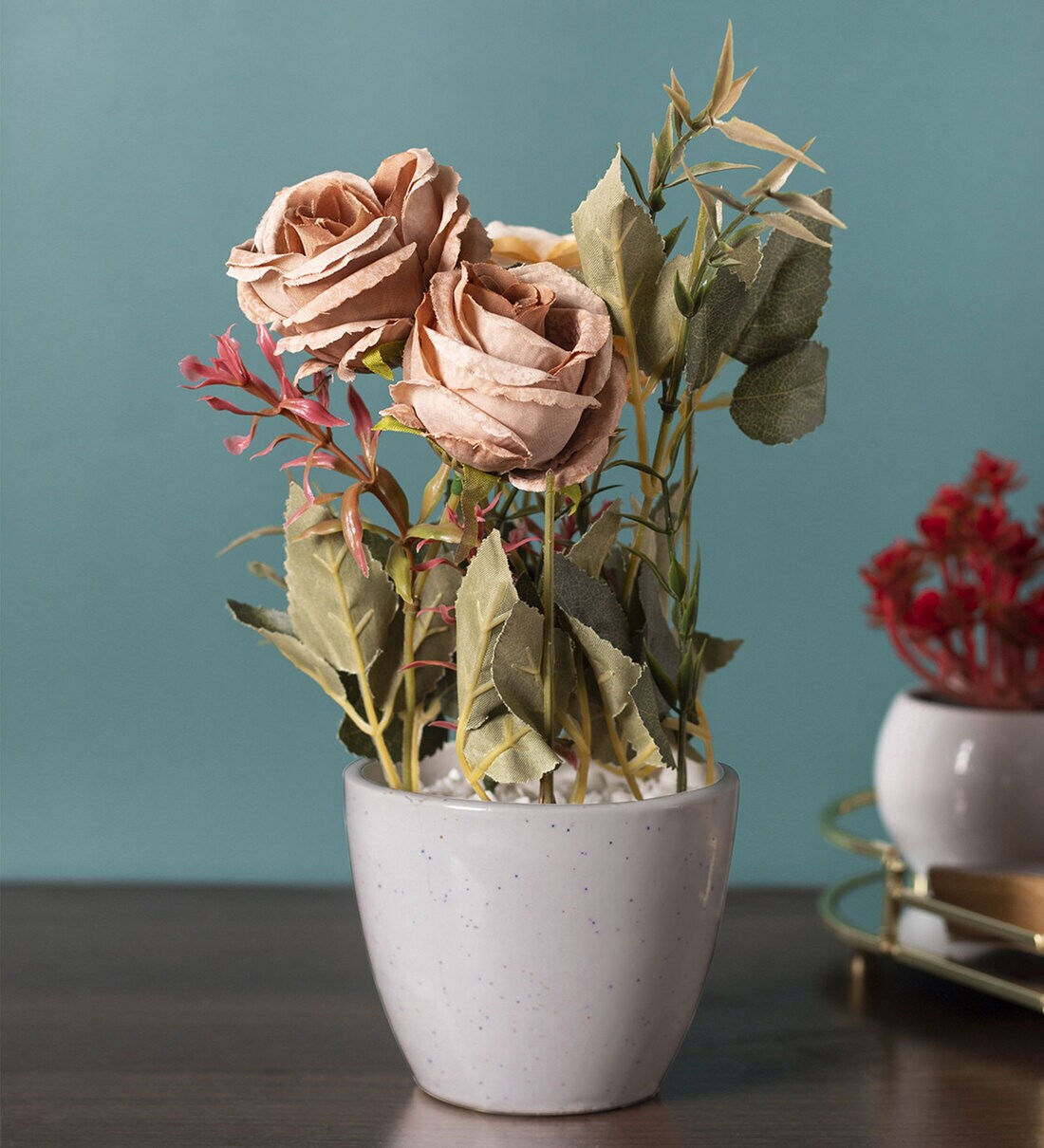 buy-brown-ceramic-rose-arrangement-with-pot-by-market-99-at-63-off-by