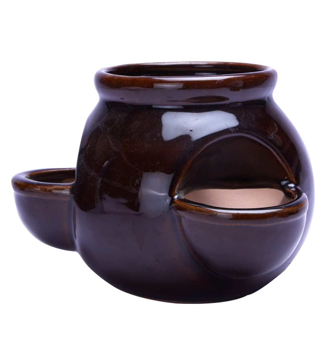 Buy Brown Ceramic Strawberry Small Size Pot by Gaia Online - Floor ...