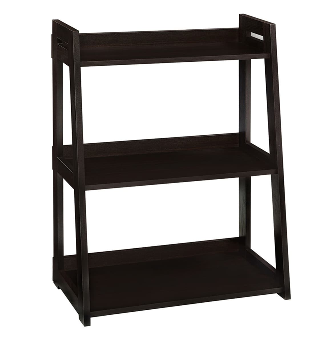 Buy Engineered Wood 3 Tier Ladder Shelf Floating Book Shelf in Black