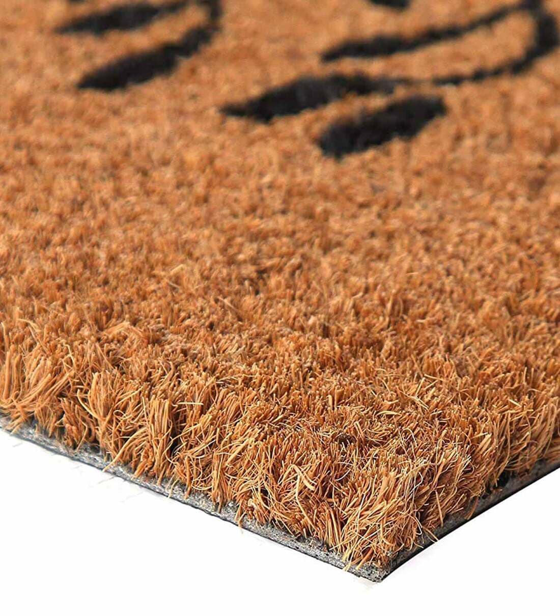 Buy Brown Slogan Coir 48 x 16 Inches Anti Skid Door Mat by Onlymat