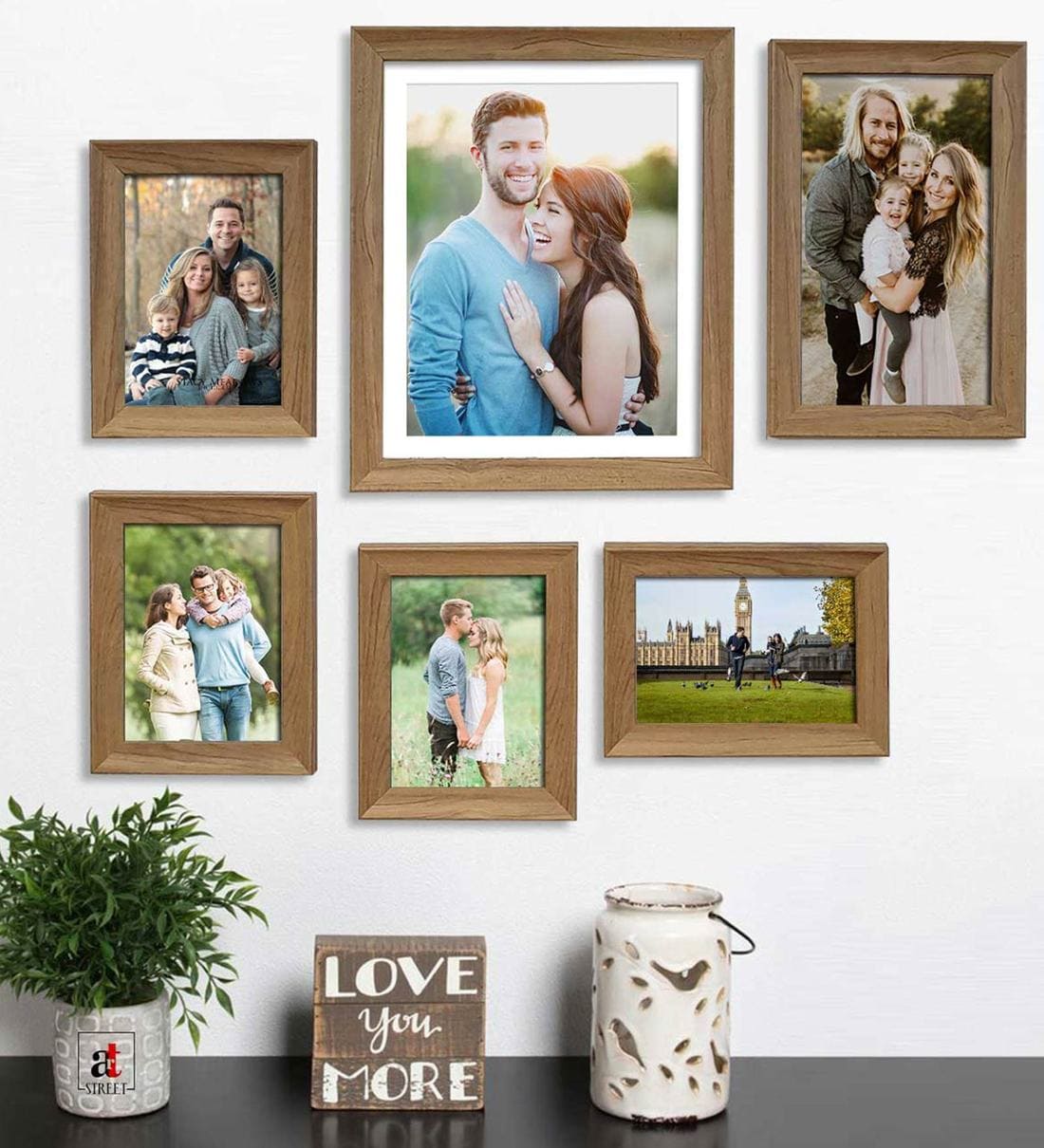 Buy Brown Polyresin Individual Elena Set Of 6 Collage Photo Frames at 6 ...