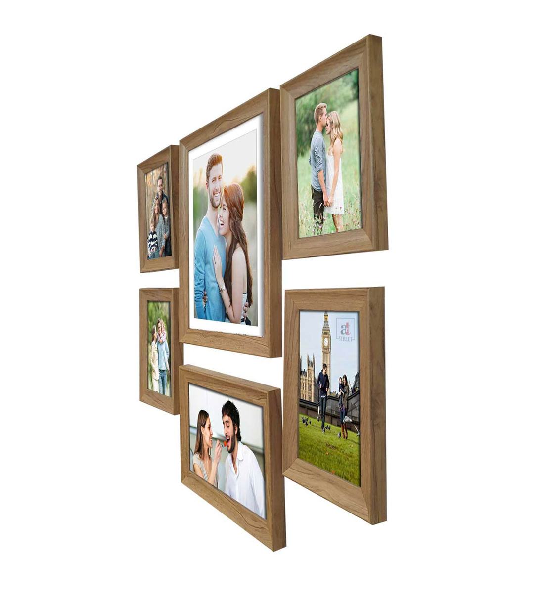 Buy Brown Individual Photo Frame Set of 6 by Art Street Online