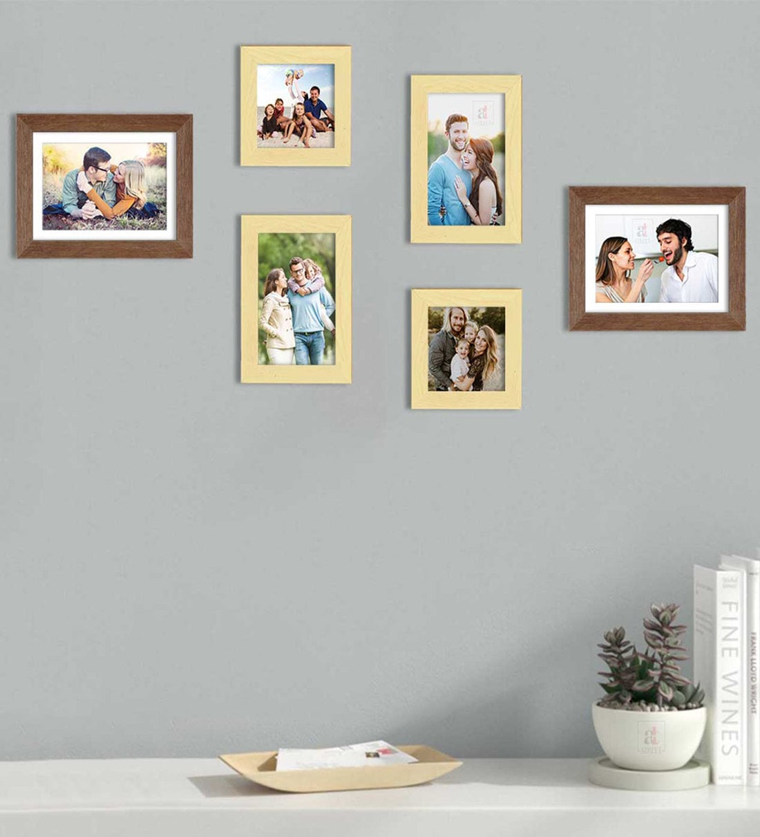 Buy Brown Individual Photo Frame Set Of 6by Art Street Online Collage Photo Frames Photo Frames Home Decor Pepperfry Product