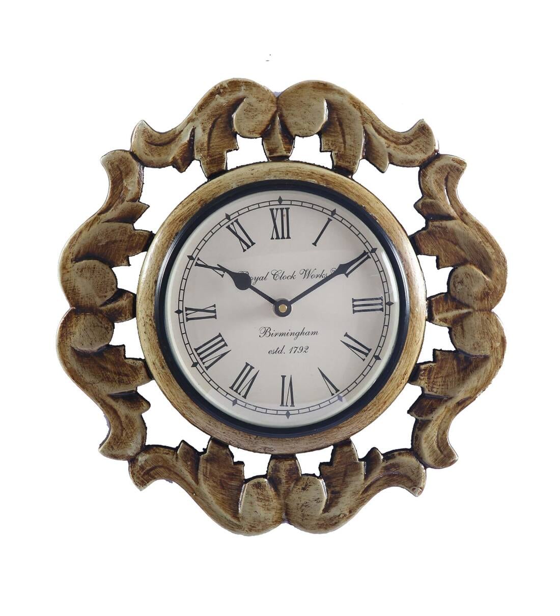 Buy Brown MDF Wall Clock by Aapno Rajasthan Online Modern Wall Clocks