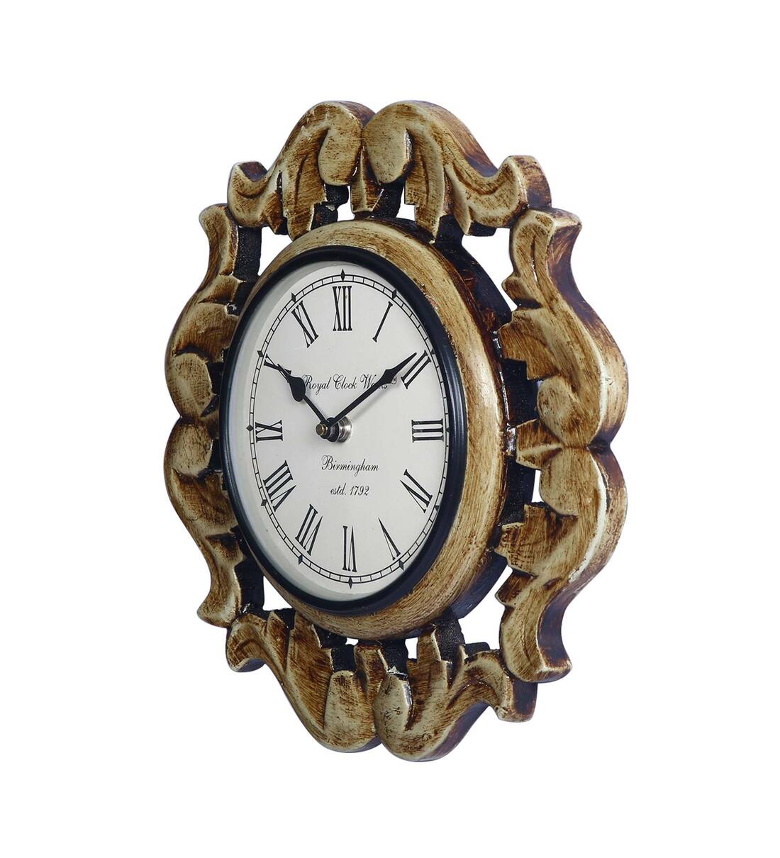 Buy Brown MDF Wall Clock by Aapno Rajasthan Online Modern Wall Clocks