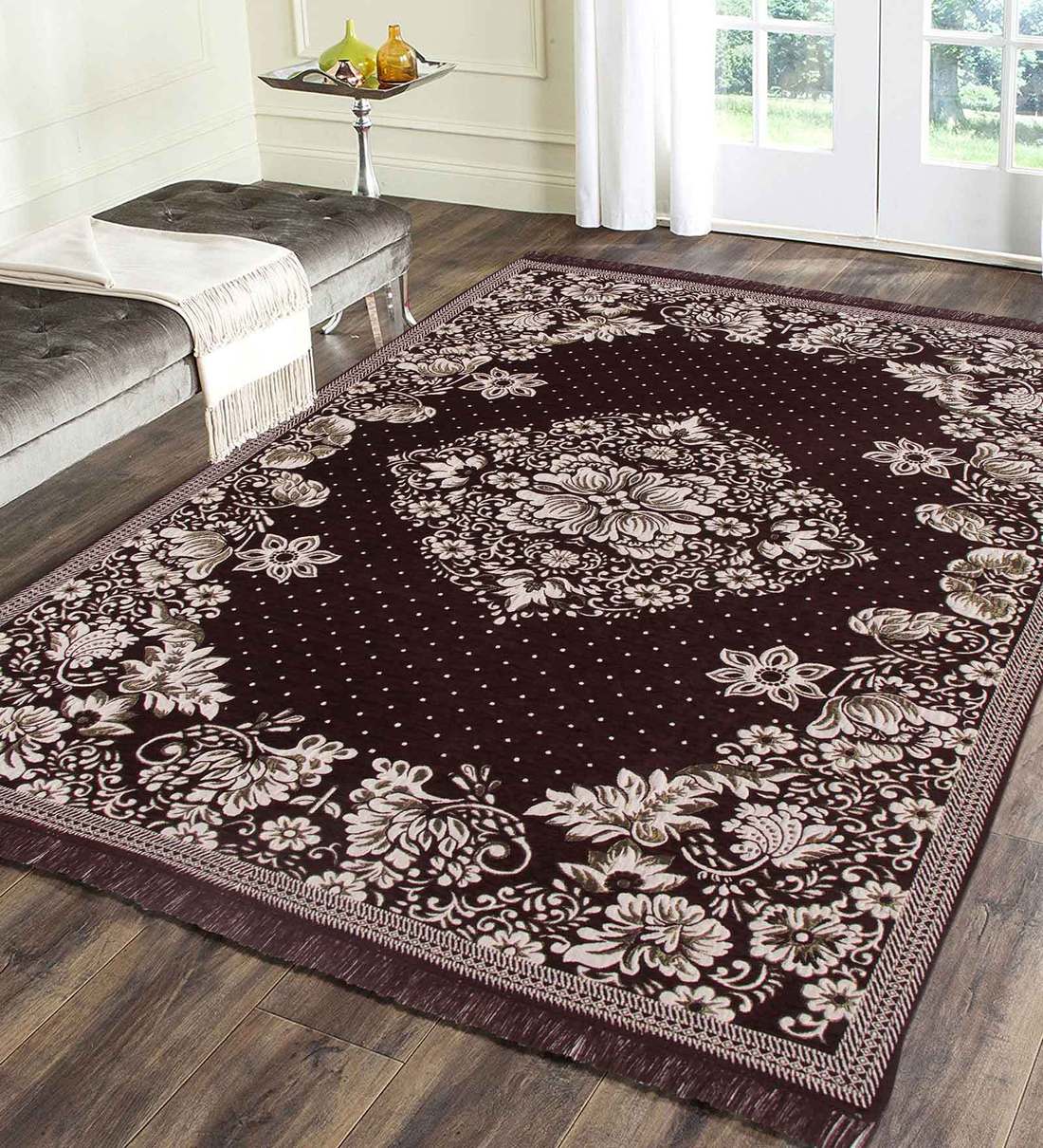 Brown and Grey Flatweave Chenille Rug - 3'6 x 5'6 – abc carpet