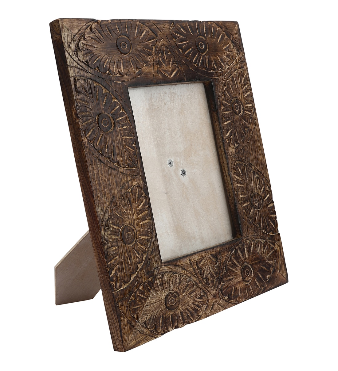 Buy Brown Rectangular Traditional Mango Wood Table PhotoFrame by MIAH Decor Online Table Photo