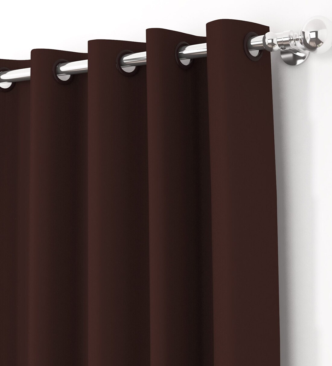 Buy Brown-Beige Blackout Door Curtain Online - 2 Pcs, 7Ft - Story@Home –