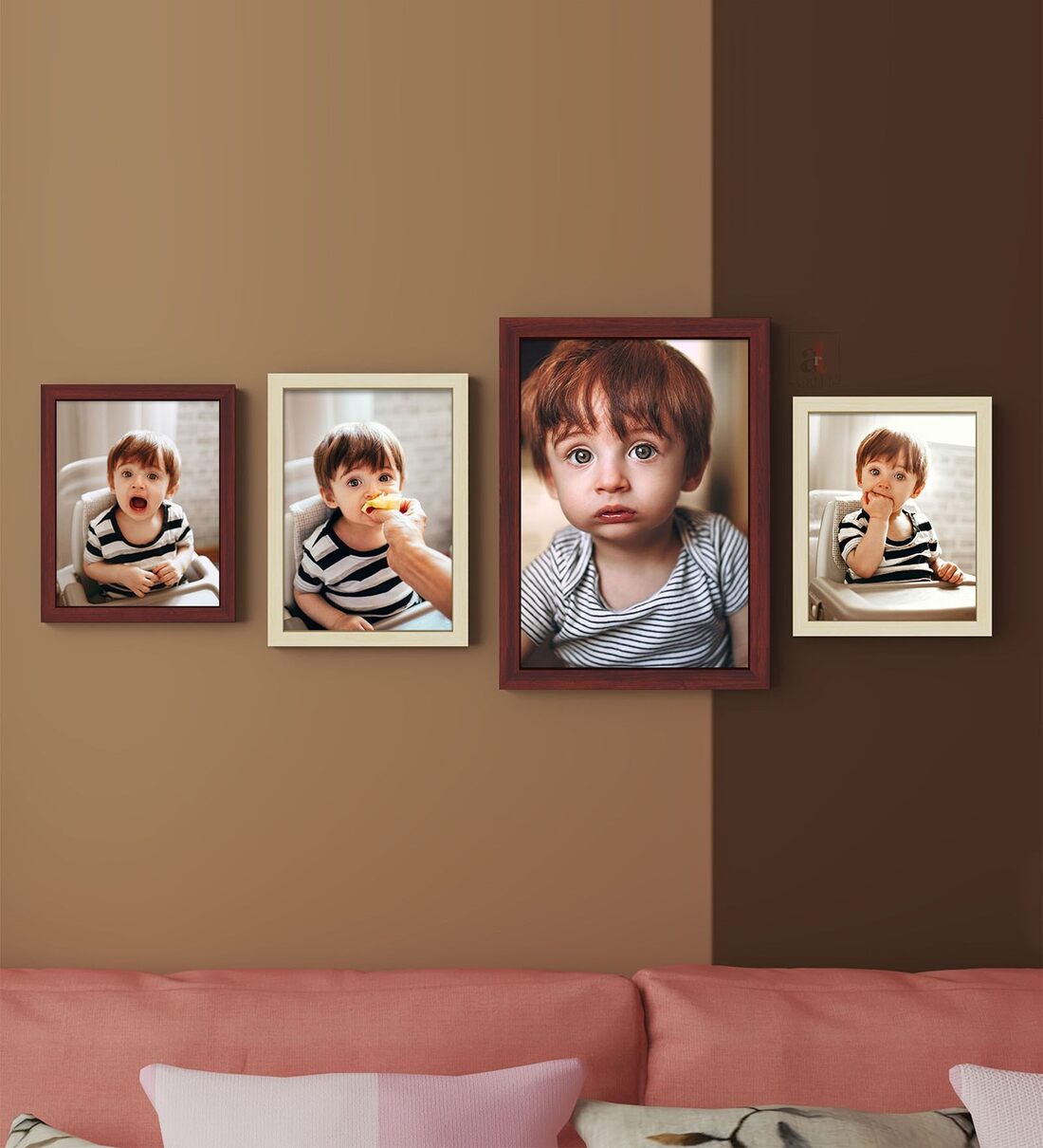 Buy Brown Synthetic Wood (Set of 4) Photoframes by Art Street at 13% ...