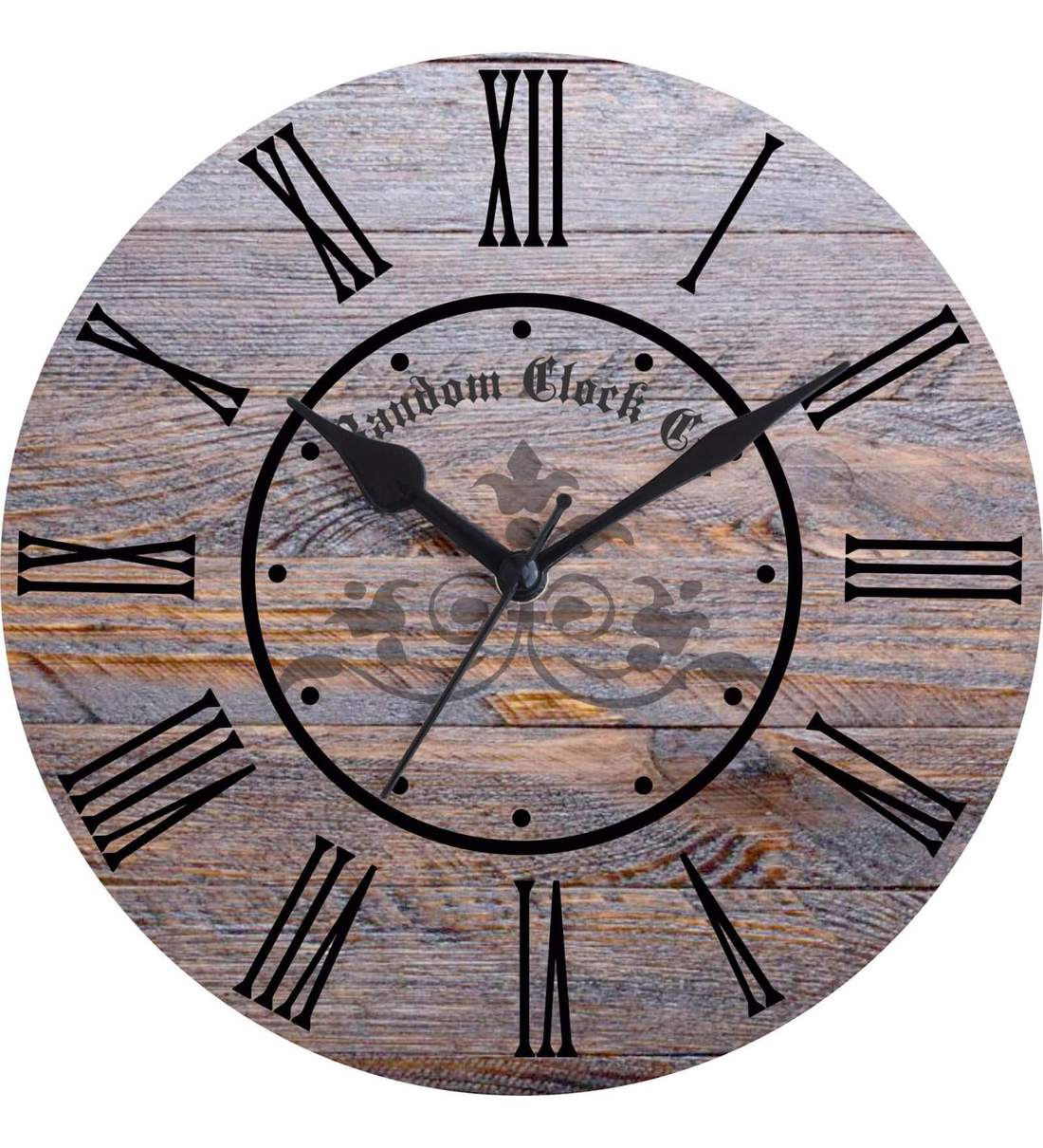 Buy Brown Engineered Wood Analog Wall Clock by Random Online Vintage