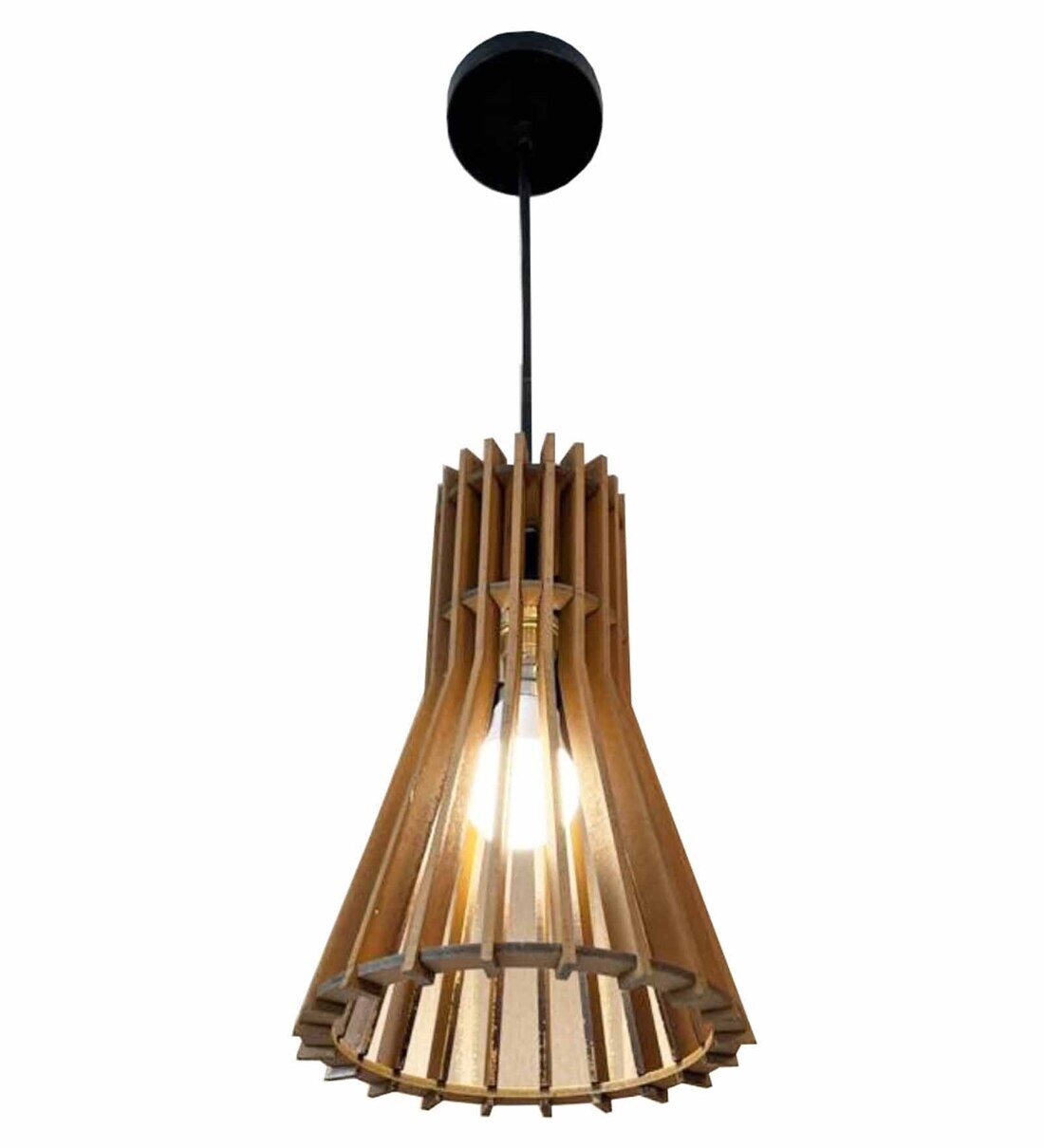 Buy Brown Wood Hanging Light By Grobliss Online Geometric Hanging