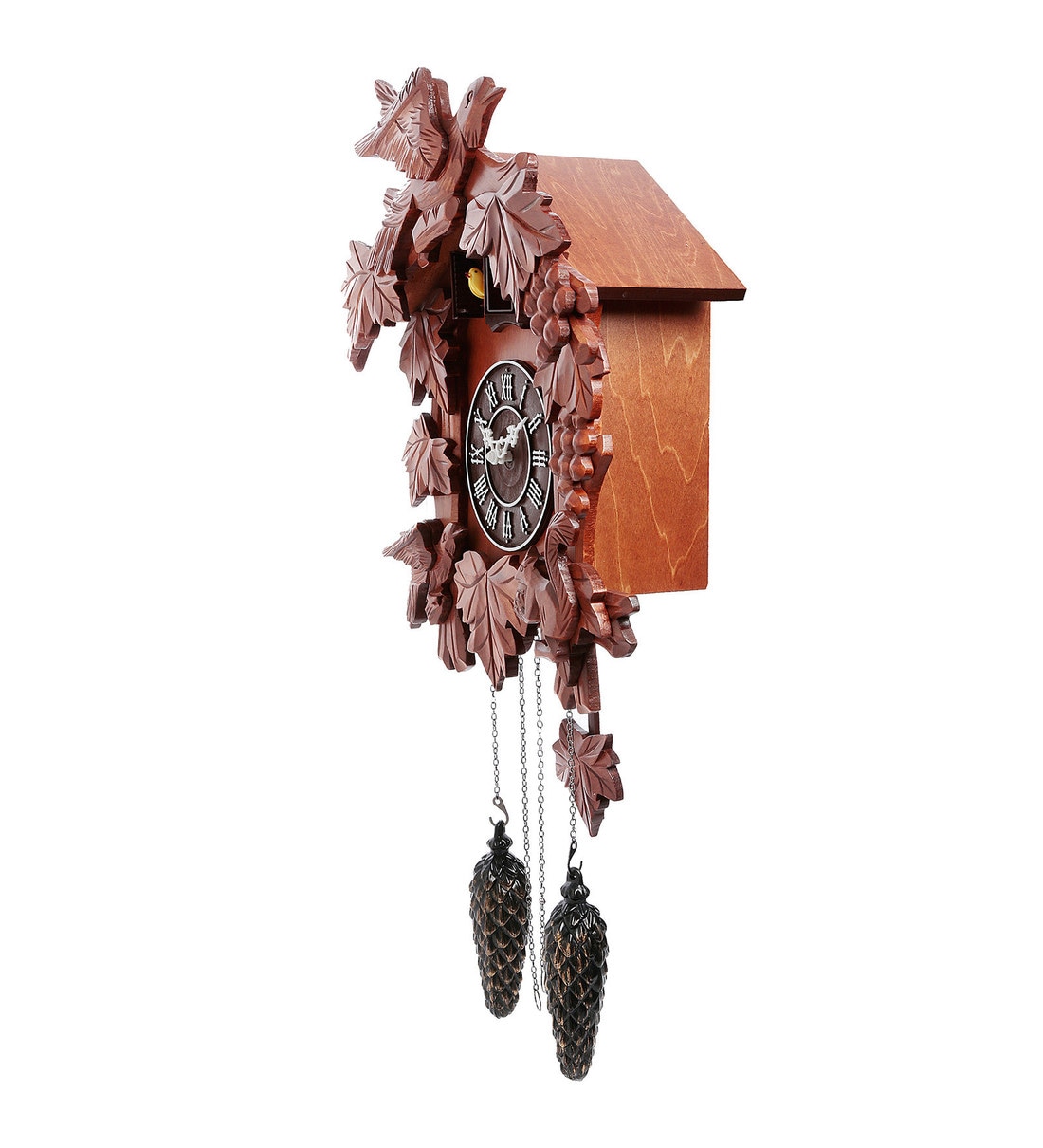Buy Brown Wooden Bird Shape Wooden Imported Cuckoo Clock With Single