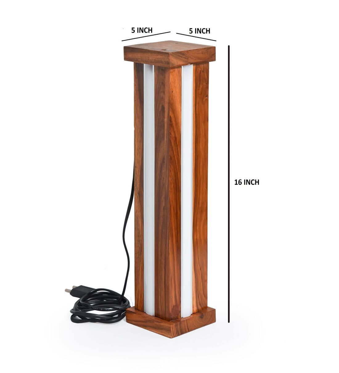 Buy Brown Wooden Floor Lamp By Teakwoodkraft Online Shelf Floor Lamps Lamps Lamps and