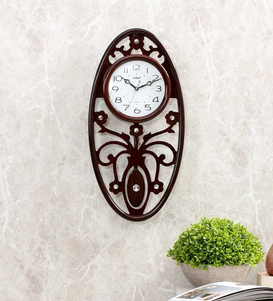 Buy Brown Wooden Oval Shape Pendulum Clock By Kaiser at 8 OFF by Kaiser Pepperfry