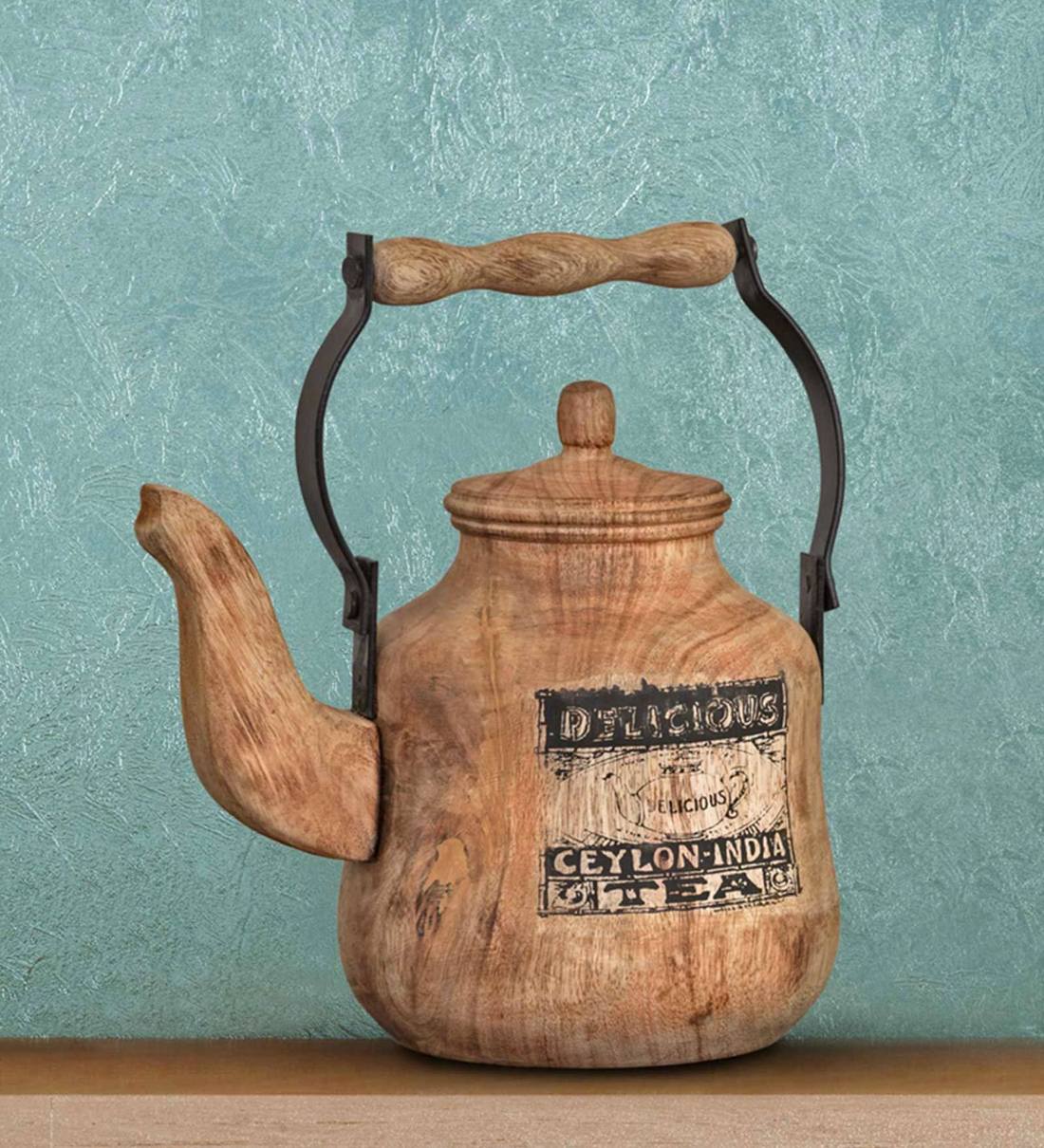 Buy Brown Wooden Tea Style Pop Culture Curios by The White Teak Company