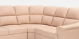 Bravelle Leatherette LHS Sectional Sofa in Cream Colour