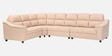 Bravelle Leatherette RHS Sectional Sofa in Cream Colour