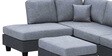 Brella Fabric RHS Sectional Sofa ( 3+ Lounger) in Light Grey & Dark Grey Colour