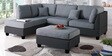 Brella Fabric RHS Sectional Sofa ( 3+ Lounger) in Light Grey & Dark Grey Colour