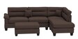 Brensa 5 Seater LHS L Shape Sofa In Dark Brown Colour