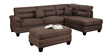 Brensa 5 Seater LHS L Shape Sofa In Dark Brown Colour