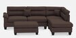 Brensa 5 Seater LHS L Shape Sofa In Dark Brown Colour