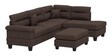 Brensa 5 Seater LHS L Shape Sofa In Dark Brown Colour