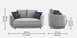 Brescia Velvet 2 Seater Sofa in Light Grey Colour Brescia Velvet 2 Seater Sofa in Light Grey Colour