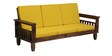Breslau Sheesham Wood 3 Seater Sofa In Provincial Teak Finish