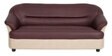 Bright Leatherette 3 Seater Sofa in Maroon & Beige Colour