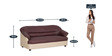 Bright Leatherette 3 Seater Sofa in Maroon & Beige Colour
