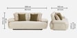 Brina Fabric 2 Seater Sofa with Adjustable Backrest in Beige Colour Brina Fabric 2 Seater Sofa with Adjustable Backrest in Beige Colour