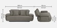 Brina Fabric 2 Seater Sofa with Adjustable Backrest in Grey Colour Brina Fabric 2 Seater Sofa with Adjustable Backrest in Grey Colour