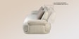 Brina Fabric 3 Seater Sofa with Adjustable Backrest in Beige Colour