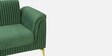 Brio Velvet 2 Seater Sofa In Textured Green Colour