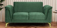 Brio Velvet 2 Seater Sofa In Textured Green Colour