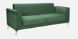 Brio Velvet 3 Seater Sofa In Textured Green Colour