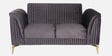 Brio Velvet Fabric 2 Seater Sofa in Textured Grey Color