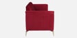 Brio Velvet Fabric 2 Seater Sofa in Textured Red Color