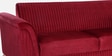 Brio Velvet Fabric 2 Seater Sofa in Textured Red Color