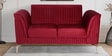 Brio Velvet Fabric 2 Seater Sofa in Textured Red Color