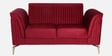 Brio Velvet Fabric 2 Seater Sofa in Textured Red Color