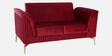 Brio Velvet Fabric 2 Seater Sofa in Textured Red Color