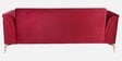 Brio Velvet Fabric 3 Seater Sofa in Textured Red Color