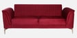 Brio Velvet Fabric 3 Seater Sofa in Textured Red Color