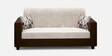 Brista Velvet 5 Seater Sofa Set In Cream Brown  Colour ( 3 + 1 + 1)
