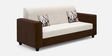 Brista Velvet 5 Seater Sofa Set In Cream Brown  Colour ( 3 + 1 + 1)