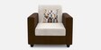 Brista Velvet 5 Seater Sofa Set In Cream Brown  Colour ( 3 + 1 + 1)