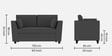 Bristo Velvet 2 Seater Sofa in Pubble Grey Colour with Storage